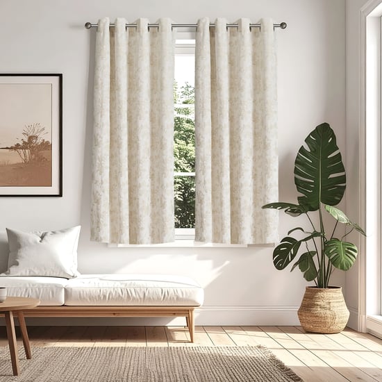Glimmer Luxe Adreine Set of 2 Jacquard Light Filtering Window Curtains - 52ft (160cm)
