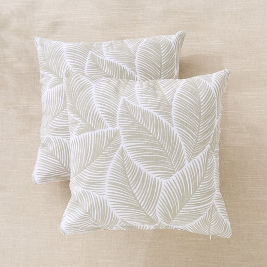 Fiesta Sand Shell Set of 2 Printed Cushion Covers - 40x40cm