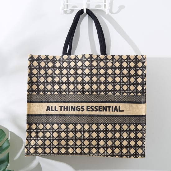 Minerals Jute Printed Tote Bag