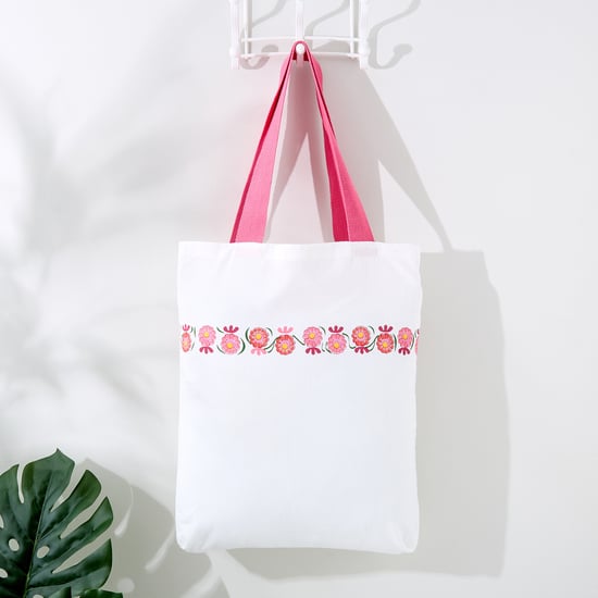 Minerals Cotton Floral Print Tote Bag