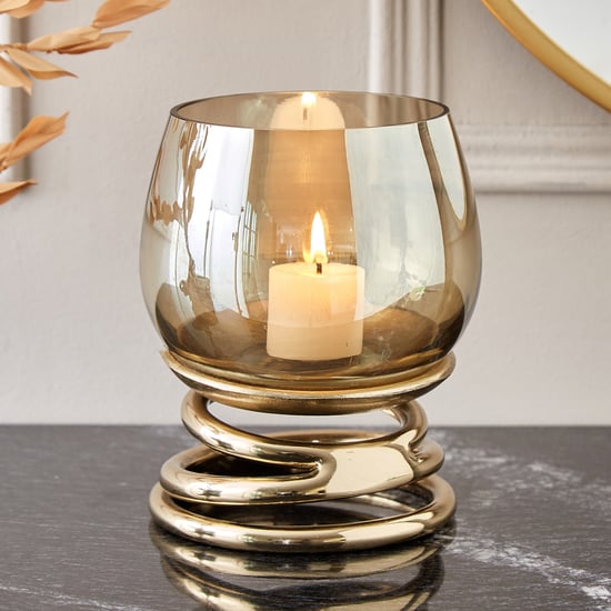 Brim Royale Swirl Glass Votive Candle Holder