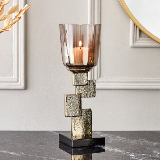 Brim Royale Blocks Glass Votive Candle Holder - Small