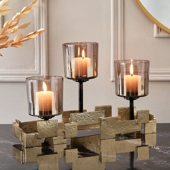 Brim Royale Blocks Glass Multi Votive Candle Holder