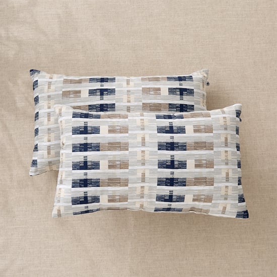 Ebony Grace Set of 2 Printed Filled Cushions - 50x30cm