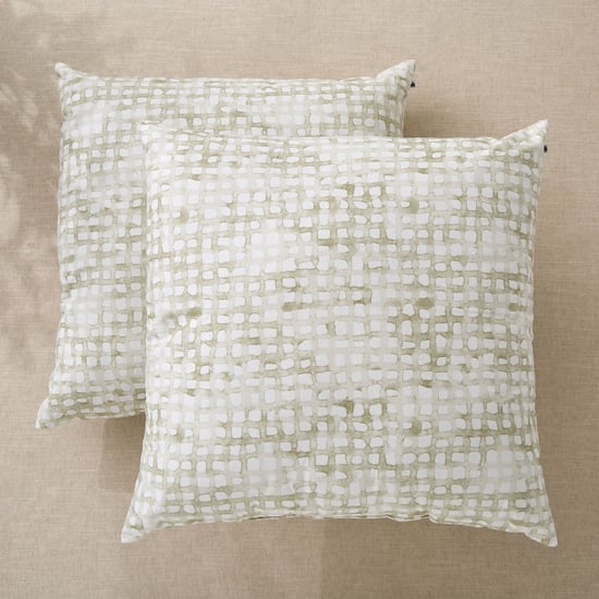 Ebony Grace Seaspray Set of 2 Printed Filled Cushions - 65x65cm