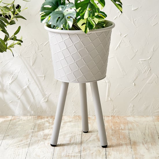 Lets Garden Rustica Metal Floor Planter with Stand