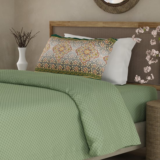 BOUTIQUE LIVING Heritage Walk Cotton 200TC Ethnic Print 2Pcs Single Bedsheet Set