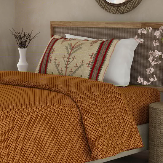 BOUTIQUE LIVING Heritage Walk Cotton 200TC Ethnic Print 2Pcs Single Bedsheet Set