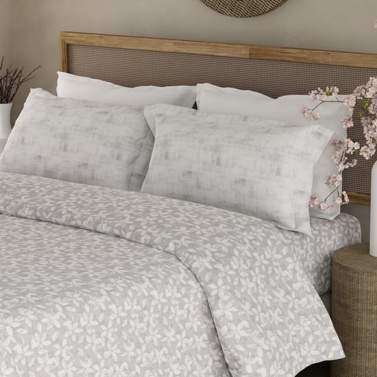 BOUTIQUE LIVING Valatia Cotton 200TC Floral Print 3Pcs Queen Bedsheet Set