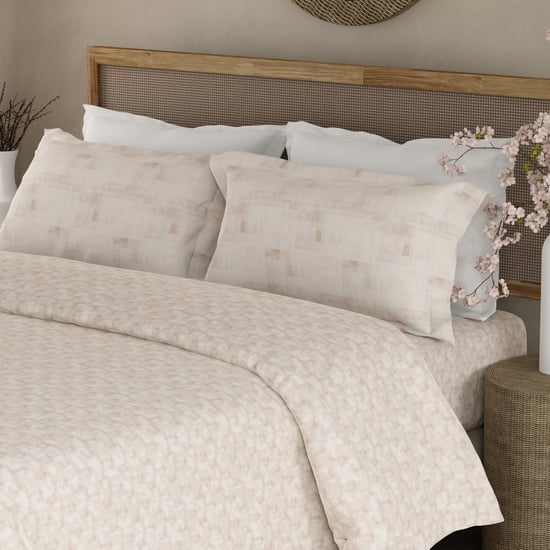 BOUTIQUE LIVING Valatia Cotton 200TC Geometric Print 3Pcs Queen Bedsheet Set