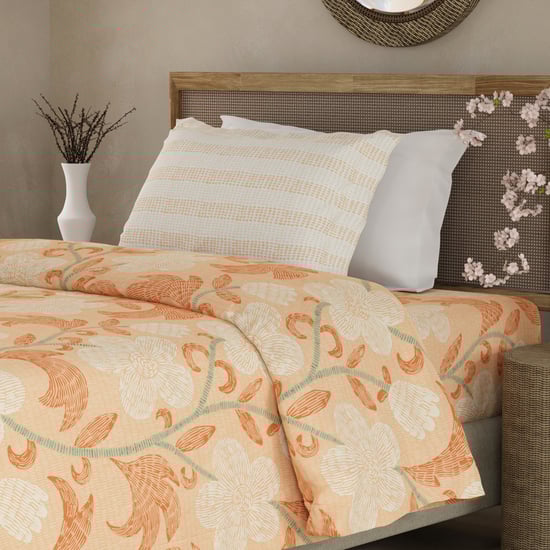 BOUTIQUE LIVING Valatia Cotton 200TC Floral Print 2Pcs Single Bedsheet Set