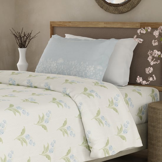 BOUTIQUE LIVING Valatia Cotton 200TC Floral Print 2Pcs Single Bedsheet Set