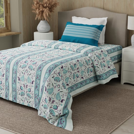 BOUTIQUE LIVING Valatia Karigiri Cotton 200TC Ethnic Print 2Pcs Single Bedsheet Set