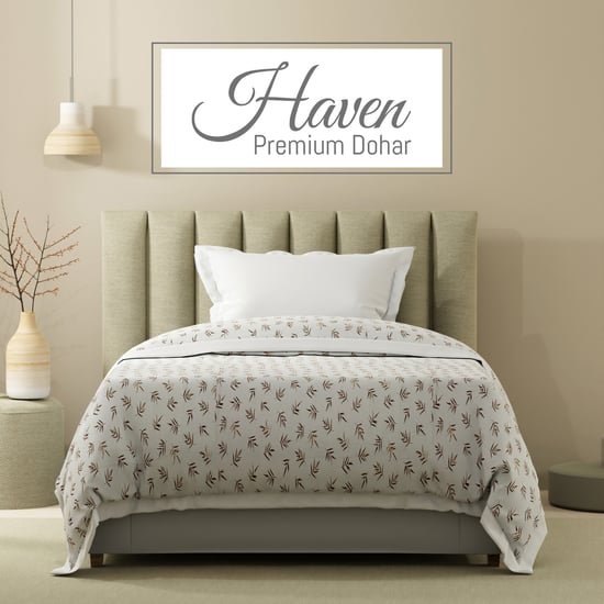 BOUTIQUE LIVING Haven Cotton Nature Print Reversible Single Dohar