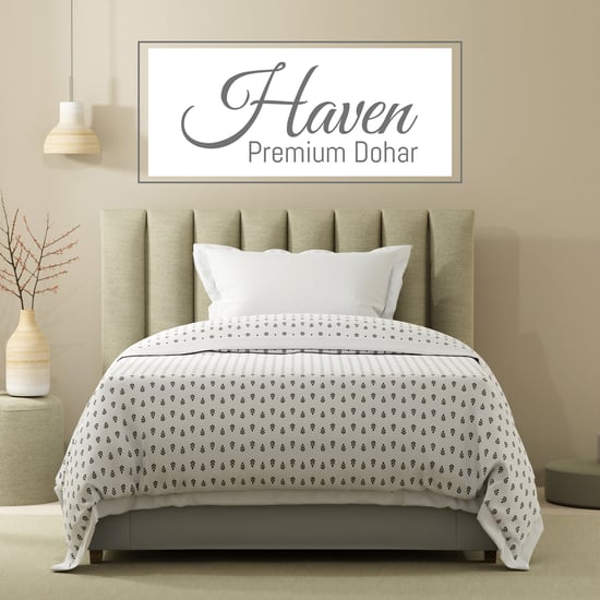 BOUTIQUE LIVING Haven Cotton Nature Print Reversible Single Dohar