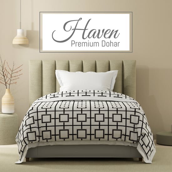 BOUTIQUE LIVING Haven Cotton Geometric Print Reversible Single Dohar