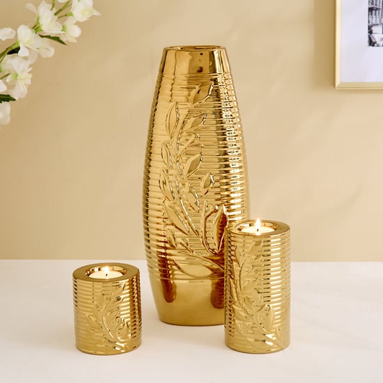 Stellar Fantasy Eldor Set of 2 Ceramic T-Light Holders with Vase