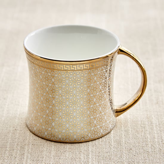 Ebony Classic Director Set of 6 Bone China Printed Coffee Mugs - 200ml