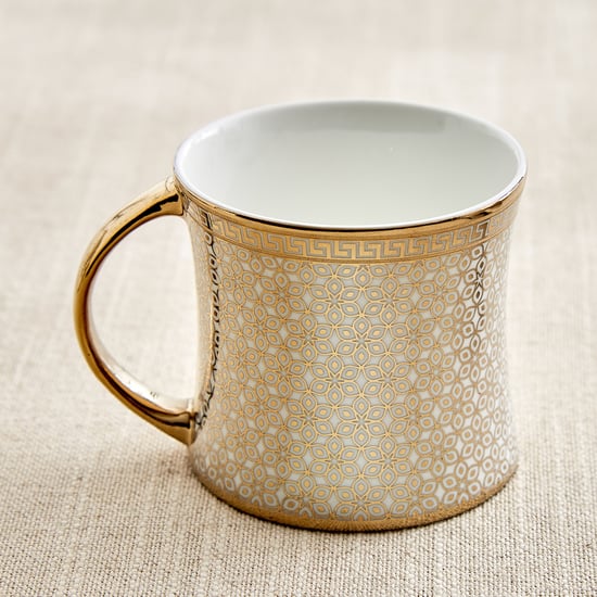 Ebony Classic Director Set of 6 Bone China Printed Coffee Mugs - 200ml