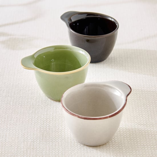 Velto Deep Set of 3 Bone China Dip Bowls - 75ml