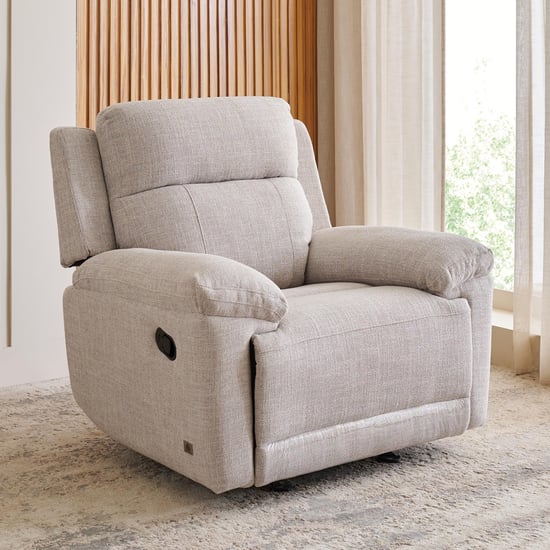 Lambert Fabric 1-Seater Rocking Recliner - Beige