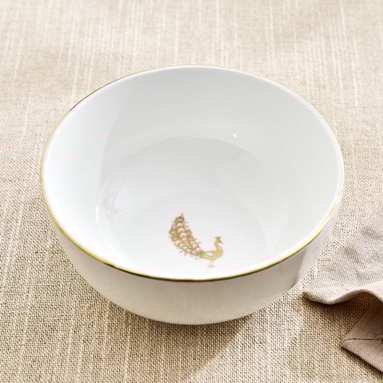 Monara Peacock Bone China Printed Cereal Bowl - 600ml