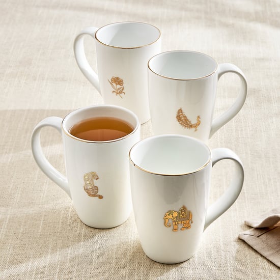 Monara Tiger Orion Bone China Printed Coffee Mug - 310ml