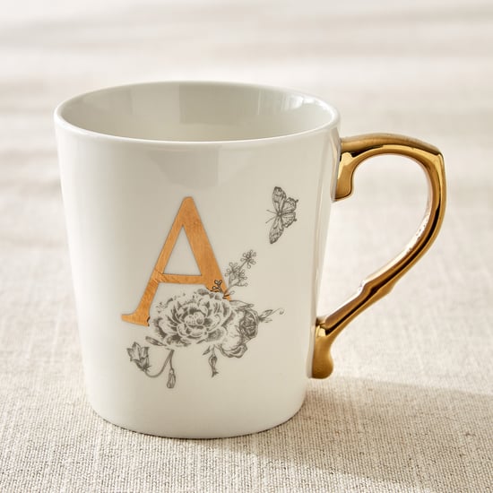 Alphaa Bone China Printed Coffee Mug - 350ml