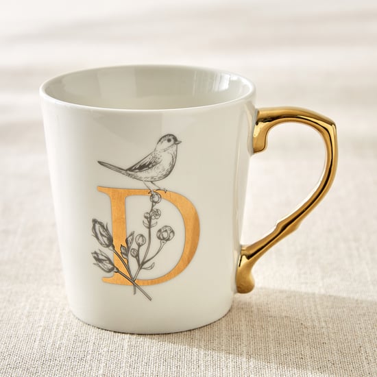 Alphaa Bone China Printed Coffee Mug - 350ml