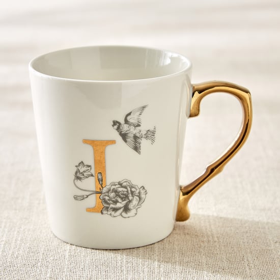 Alphaa Bone China Printed Coffee Mug - 350ml