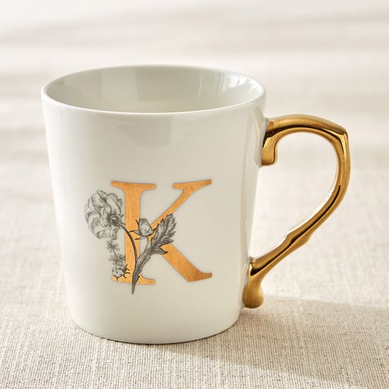 Alphaa Bone China Embossed Coffee Mug - 350ml