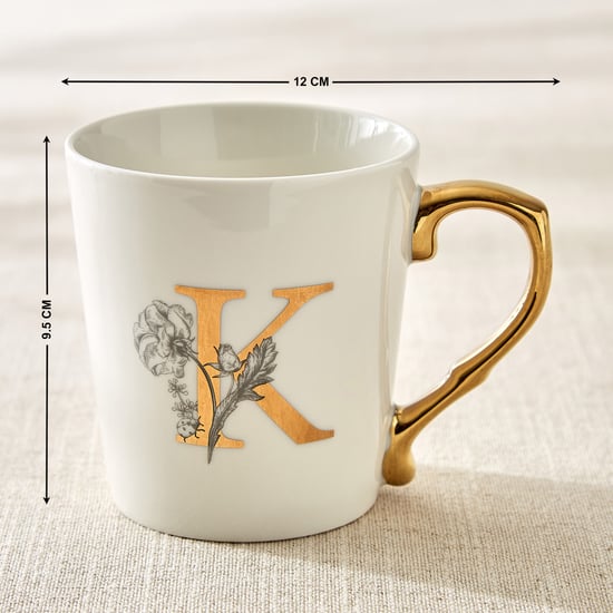 Alphaa Bone China Embossed Coffee Mug - 350ml