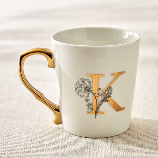 Alphaa Bone China Embossed Coffee Mug - 350ml