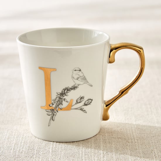 Alphaa Bone China Printed Coffee Mug - 350ml