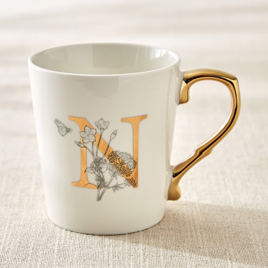 Alphaa Bone China Printed Coffee Mug - 350ml