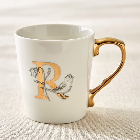 Alphaa Bone China Printed Coffee Mug - 350ml