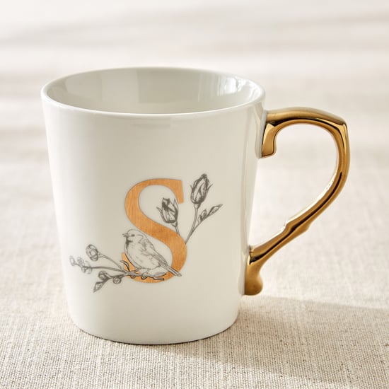 Alphaa Bone China Printed Coffee Mug - 350ml