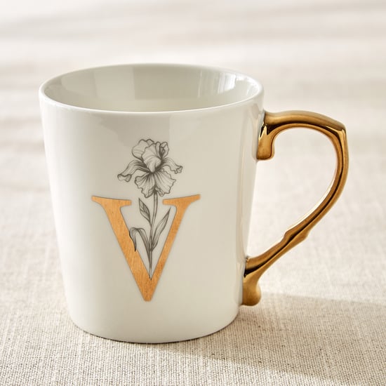 Alphaa Bone China Printed Coffee Mug - 350ml