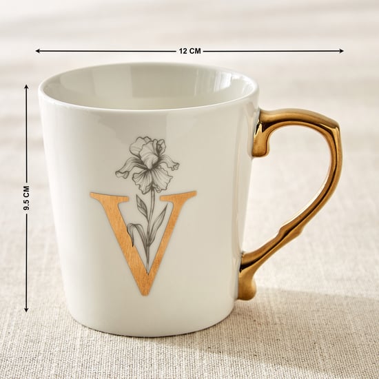 Alphaa Bone China Printed Coffee Mug - 350ml