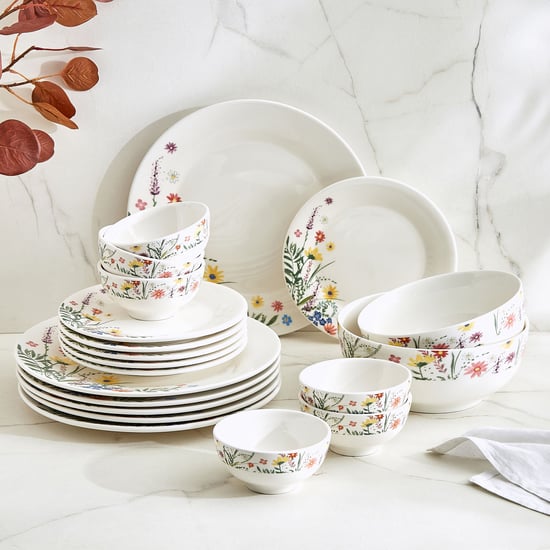 Pristine Flo 20Pcs Porcelain Dinner Set