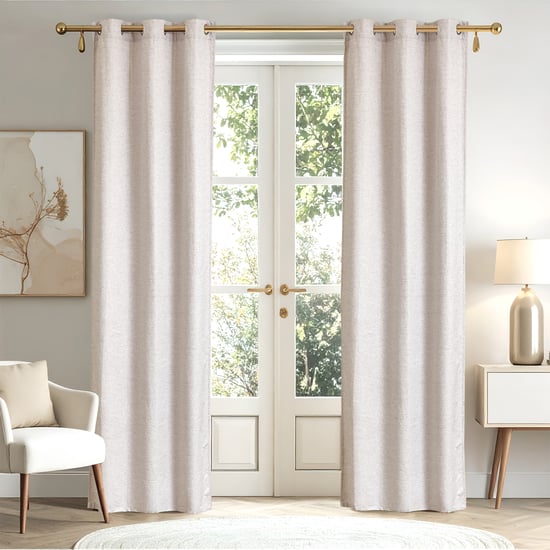 Drift Melange Set of 2 Blackout Door Curtains - 9ft