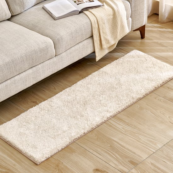 Quartz Shinning Shaggy Carpet with Canvas Backing - 150x50cm