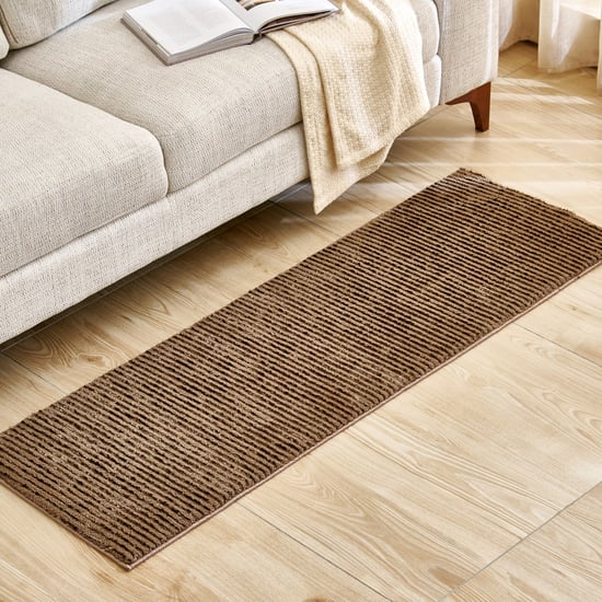 Quartz Striped Carpet with Canvas Backing - 150x50cm