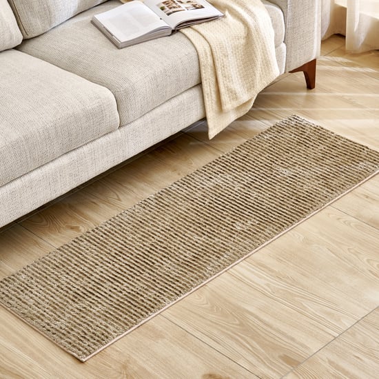 Quartz Striped Carpet with Canvas Backing - 150x50cm