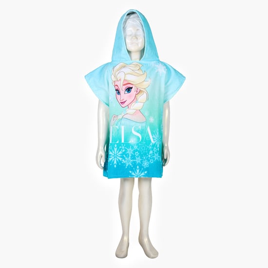 SPACES Kids Cotton Elsa Print Bath Poncho - S