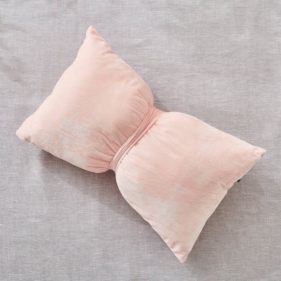 Slate Kids Velvet Bow Filled Cushion - 50x30cm