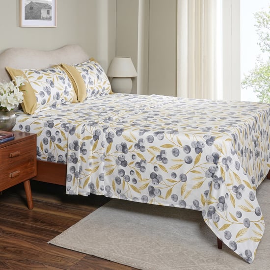 MASPAR Sensory Bloom Cotton 200TC Printed 2Pcs Single Bedsheet Set