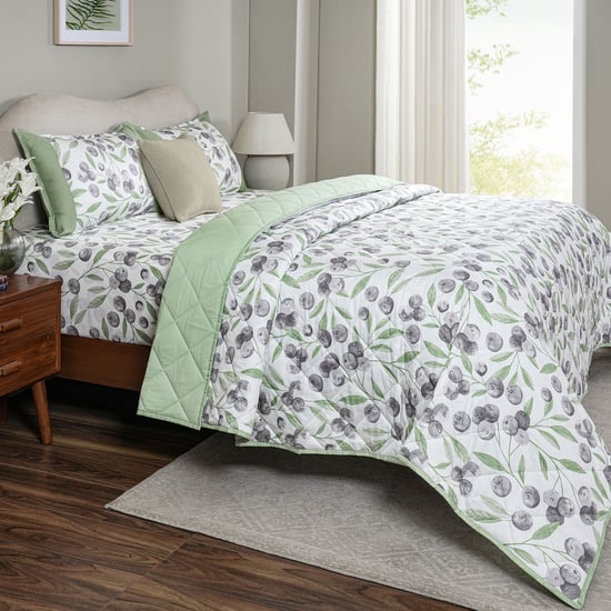 MASPAR Sensory Bloom Cotton 4Pcs Printed Double Bed-In-A-Bag Set