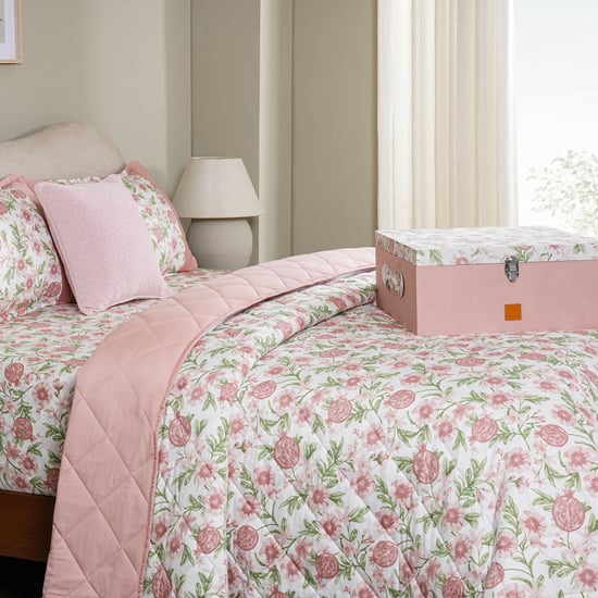 MASPAR Sensory Bloom Cotton 6Pcs Floral Print Double Bed-In-A-Bag Set