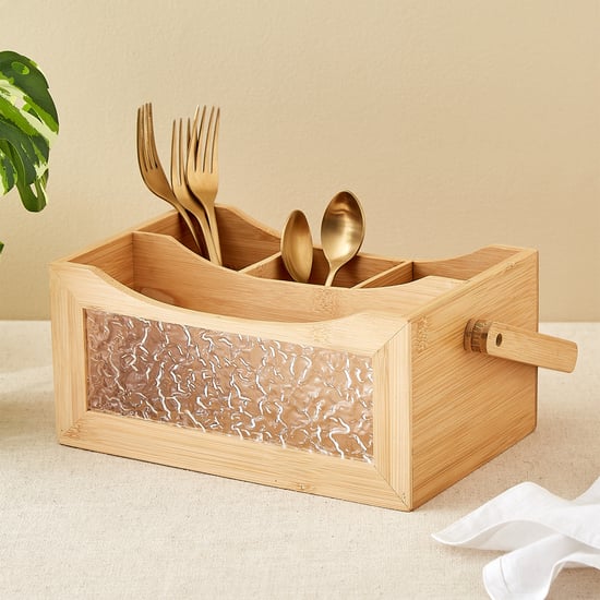 Zyra Vista Bamboo Kitchen Caddy Box